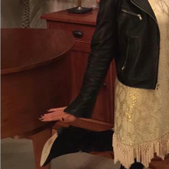 Black Leather Motorcycle Jacket from Gap - Picture 12 of 14